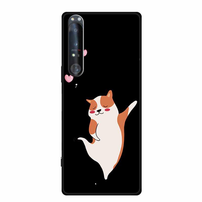 Simple Color Painted TPU Soft Shell Phone Case with Hollow Design for Sony 1 IV