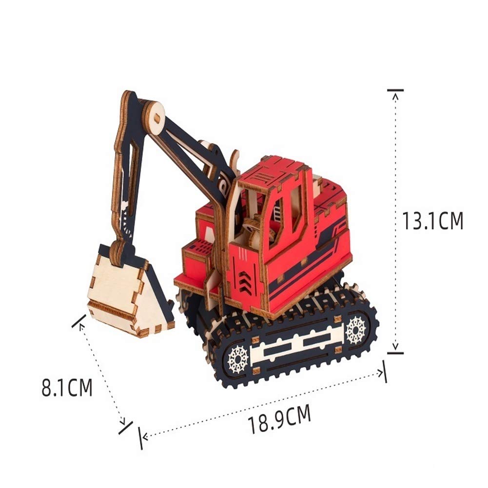 Haruju 3D Working Wooden Craft 3D Puzzle Vehicles, 4-Piece Set, Toy, Model,