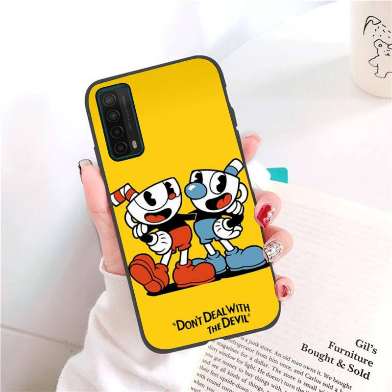 Roztomilý herní obal na telefon Cuphead pro Honor 7A Pro 7C 10i 8A 8X 8S 8 9 10 20 Lite Silikonový kryt