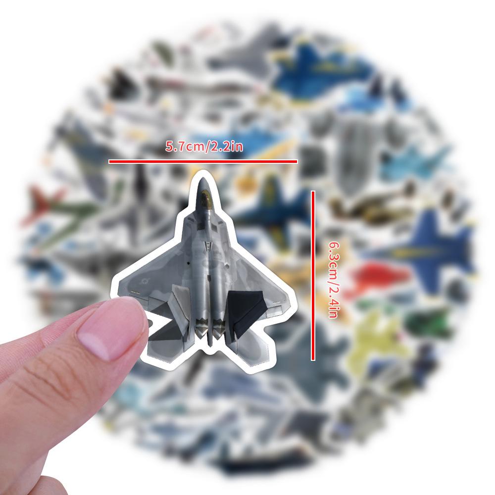 60 Cartoon Fighter Jet Graffiti Stickers for Kids' Journals, Rewards, DIY Decoration, Water Bottles, and Luggage