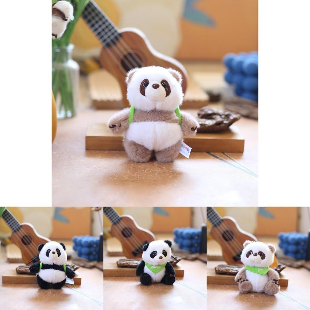 Cute Adorable Panda Plush Toy Keychain Soft Short Plush Stuffed Animal Accessory