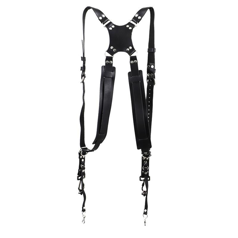 Verstellbarer Anti-Drop Rindsleder Kamera Schultergurt