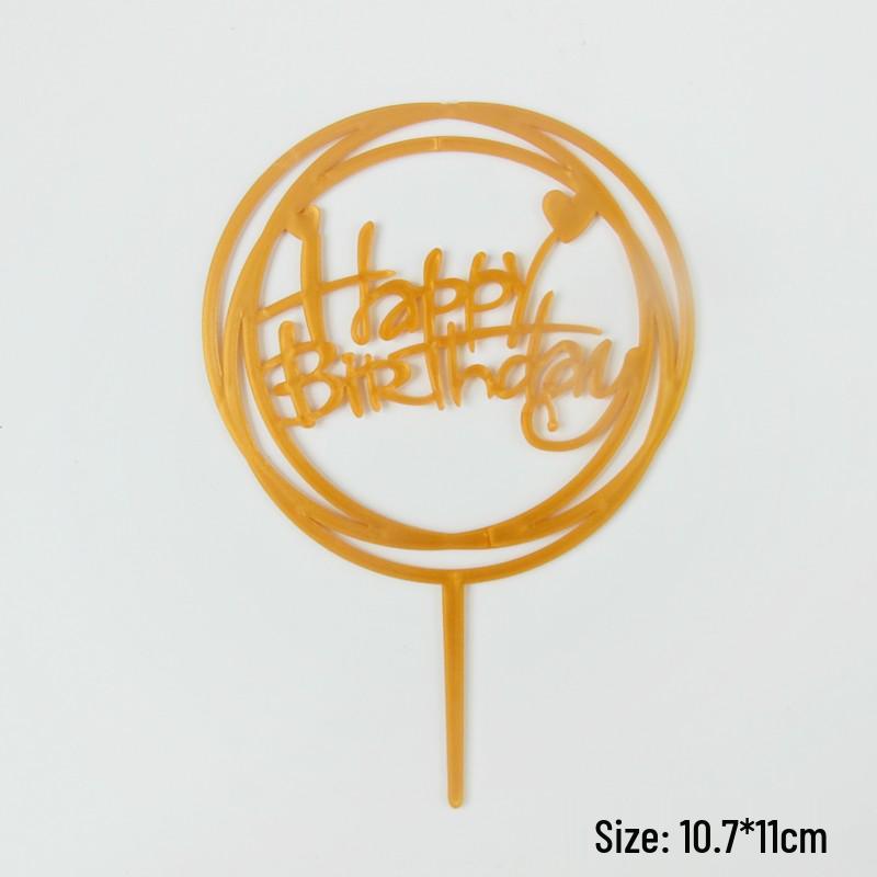 50-Piece Happy Birthday Acrylic Cake Topper Set - Free Shipping