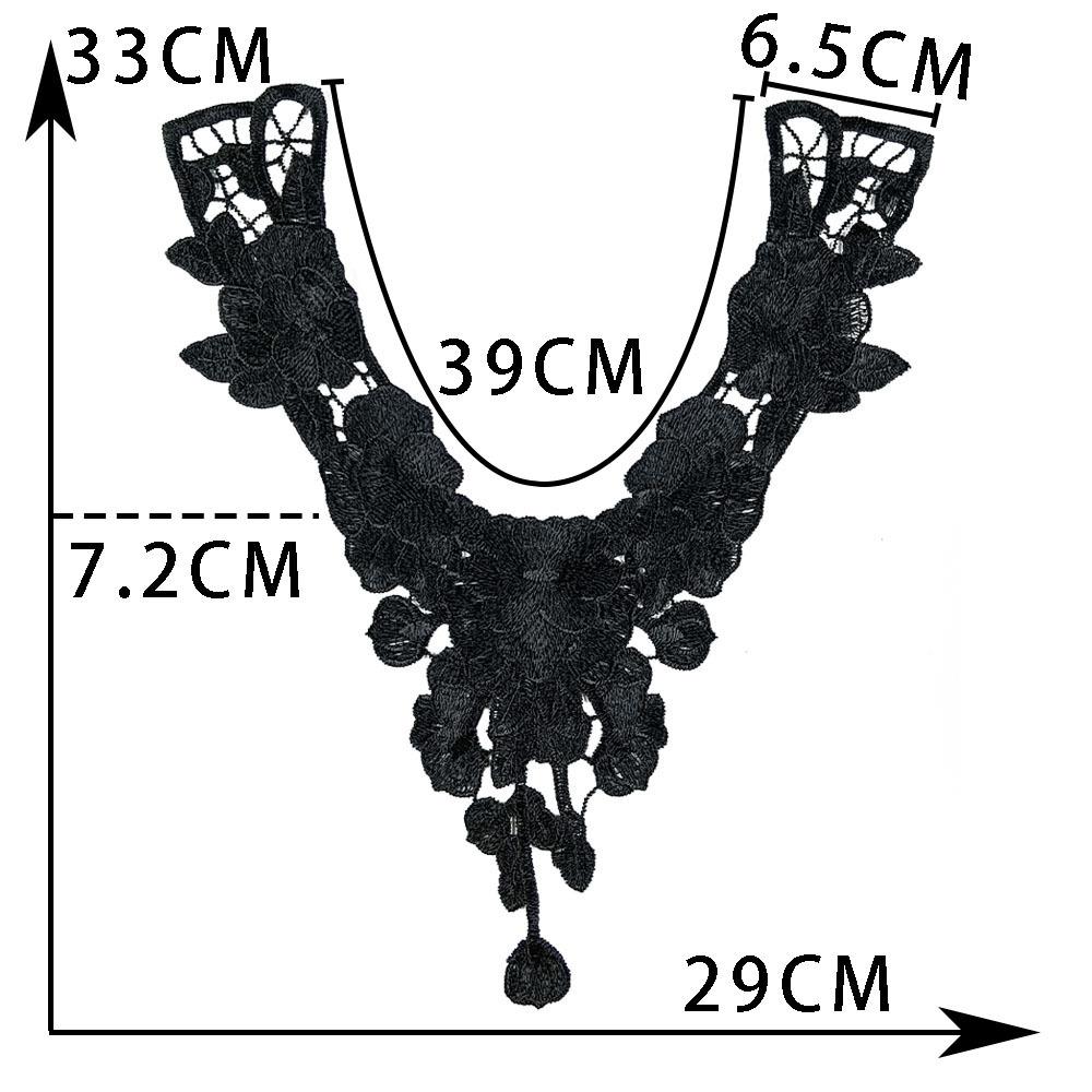 Black And White I Hollow Collar Diy Embroidery Lace Decorative Clothing Accessories Sewing Accessories