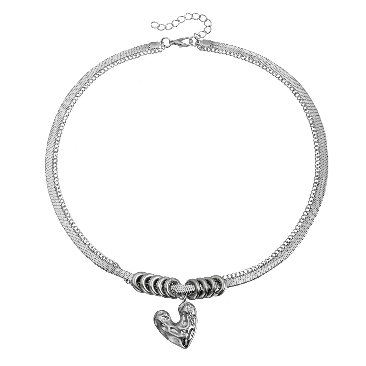 Metal ins Wind Love Necklace Snake Chain Versatile Premium Sense Necklace