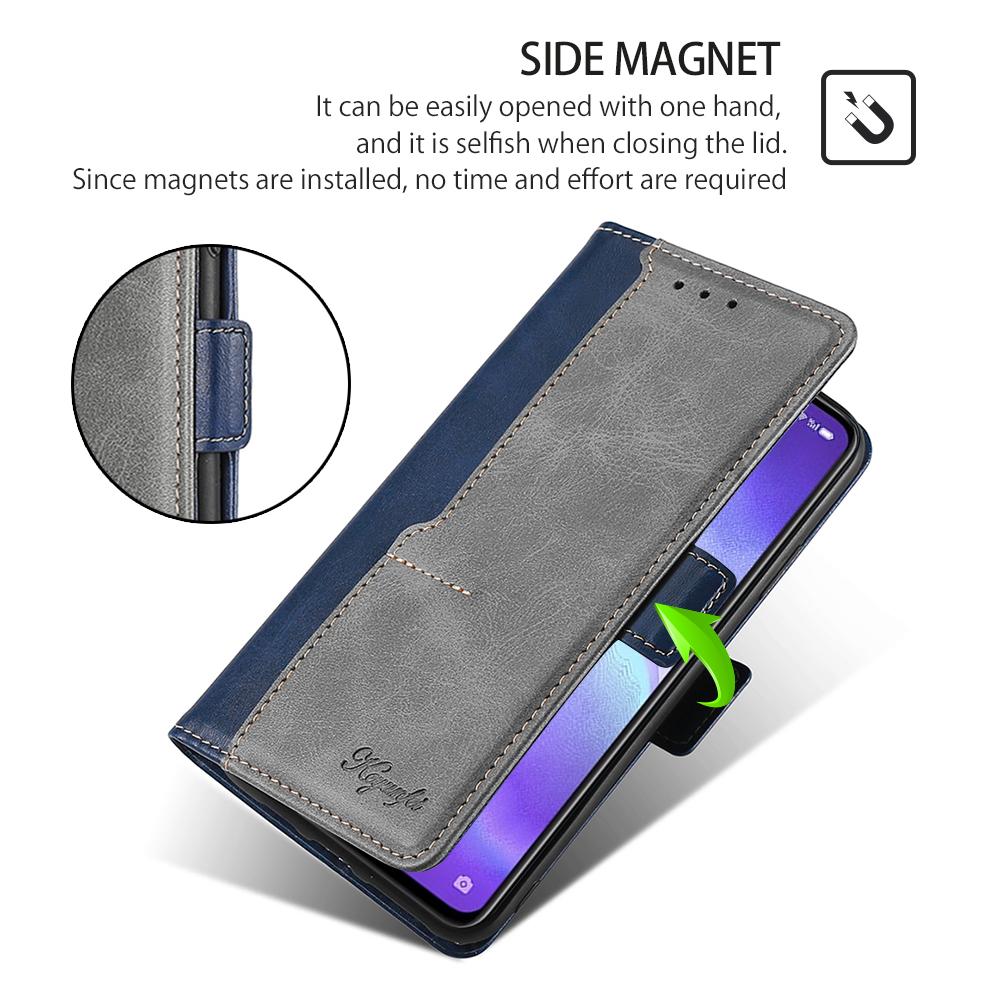 Splicing Flip Wallet Case For Oppo Realme 5 8 6 8 Pro 8i C25Y C21Y C21 C11 C3 A54 A55 A94 A74 Reno 5F 5 Lite PU Leather Cover Card Slot Phone Bumper