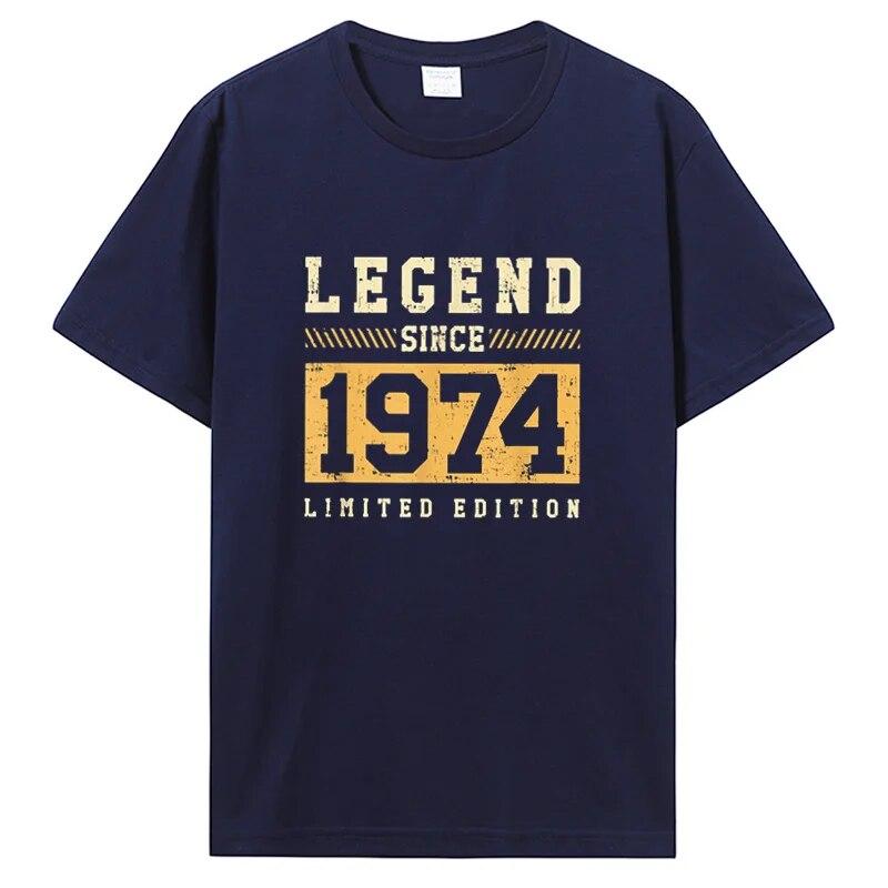 Gammal Vintage 1974 Födelsedagsdekoration Unisex Dam T-shirt Fru Make Födelsedagspresenter Ordspråk Citat Grafisk T-shirt Kläder