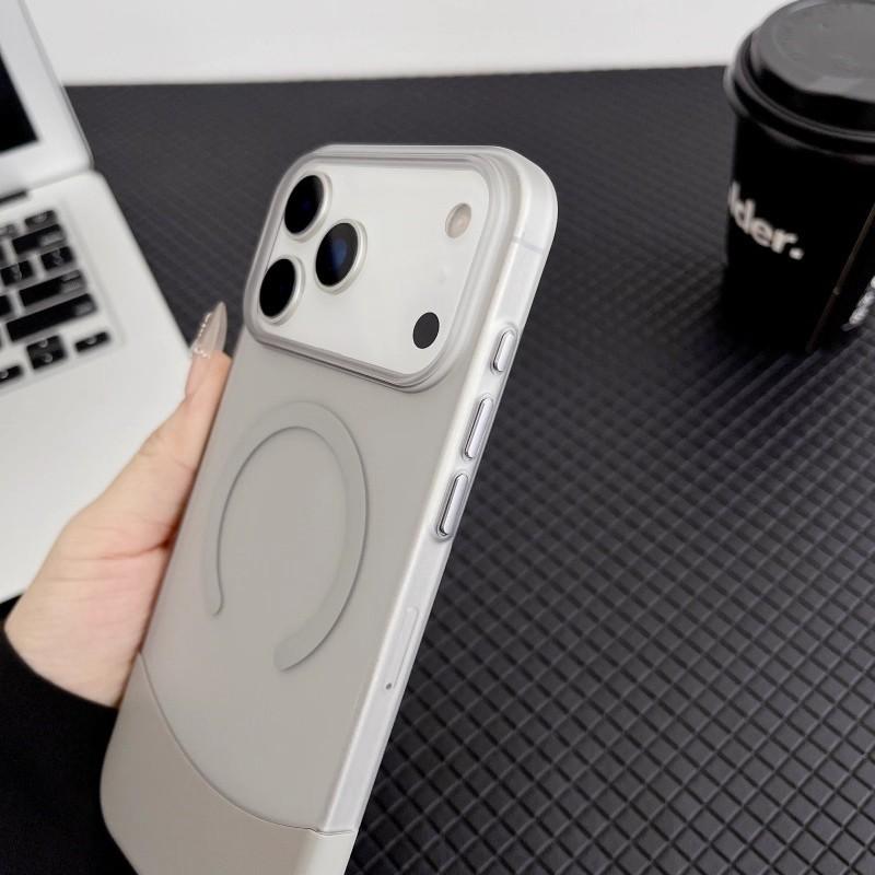 Applicable To Apple 17promax Splicing 2-in-1 Matte Magnetic Mobile Phone Case iPhone16 Acrylic Protective Case