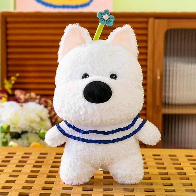 Simulated West Highland Plush Toys Children Sleeping with Puppy Doll Living Room Ornaments Claw Machine Boutique Doll