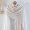 Sciarpa da donna in cotone lino seta - Per tutte le stagioni, colore unito, versatile foulard per testa e parasole