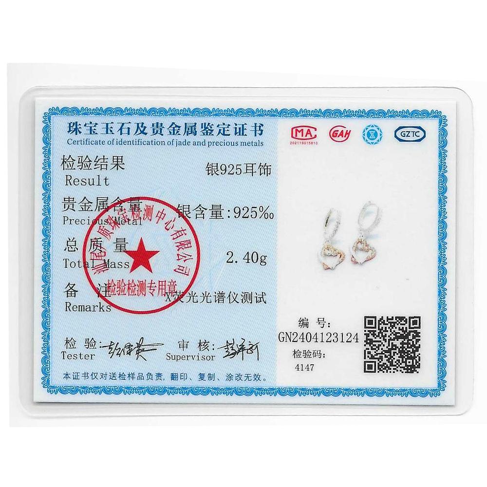 New 925 Silver Hoop Earrings For Woman Pendientes Zircon Heart Shape Star Eardrop Original Earring Fashion Jewelry