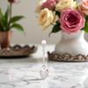 Crystal Coffee Spoon Vintage Floral Carved Long Handle Ice Cream Tea Spoon,Silver Diamond RHinestone