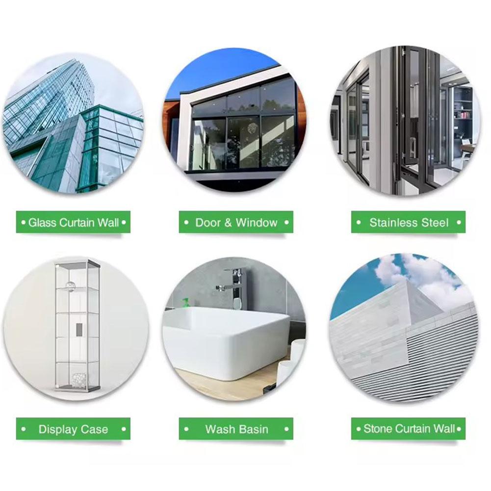 Transparentní silikonový vodotěsný tmel 9900 Strukturální silikonové lepidlo Rychleschnoucí Pro stěny Kámen Dveře Lepidlo