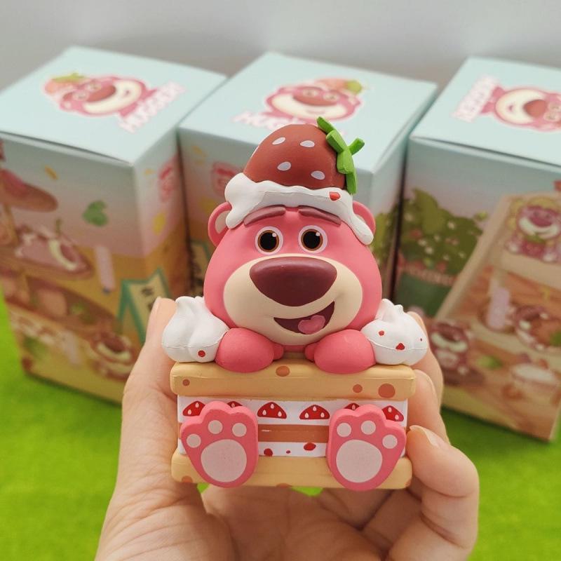Lotso Bear Blind Box Action Figure - Cute Desktop Ornament & Cake Topper Gift Doll
