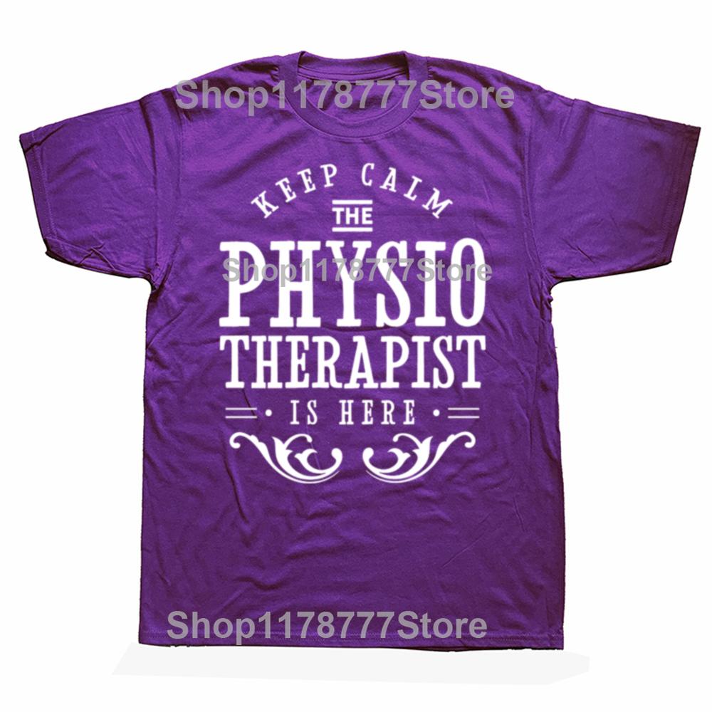 Funny Physiotherapy Physiotherapist T Shirts Cotton Streetwear Birthday Gifts Mens Clothing Casual Loose Oversized T Shirt