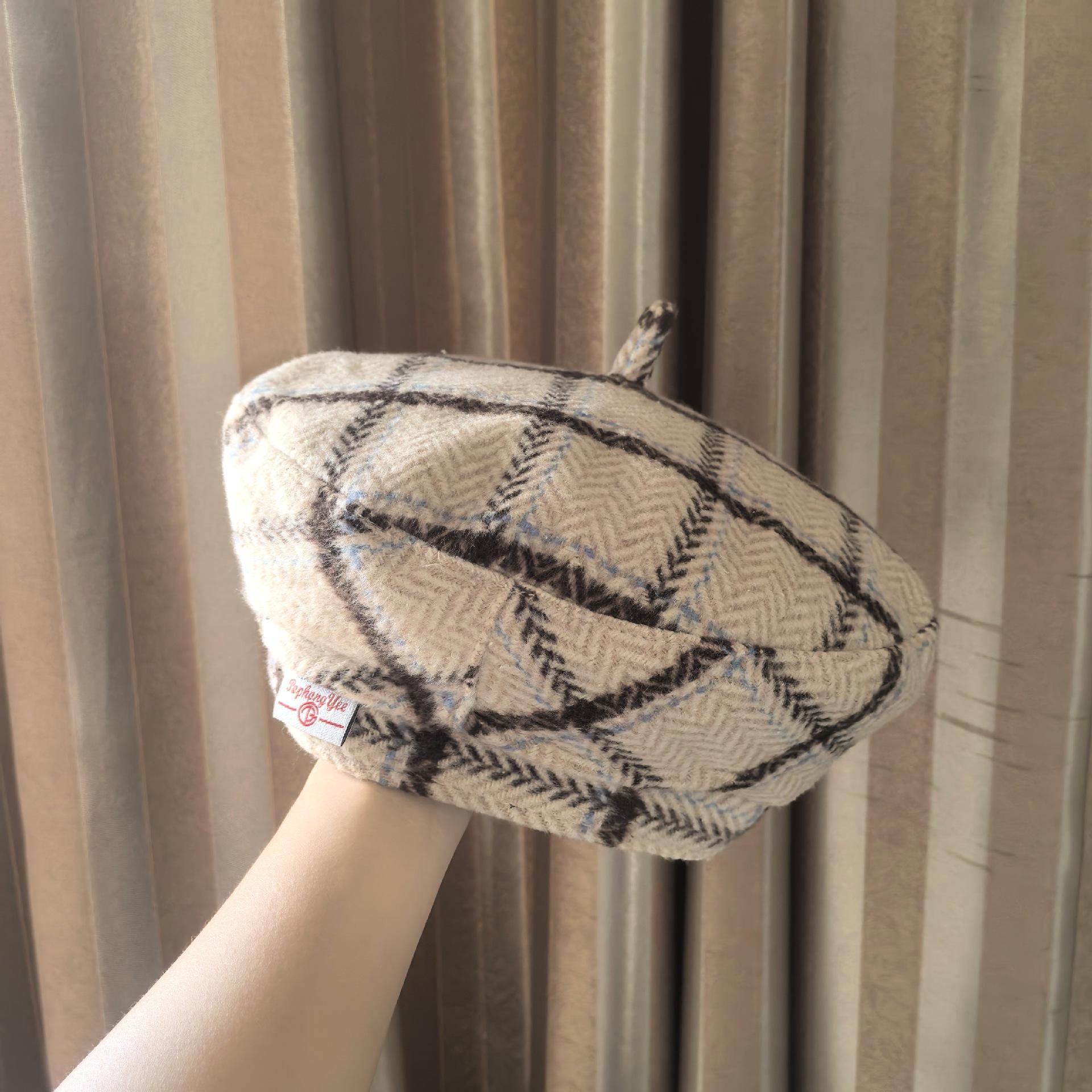 

Осенне-зимняя шерстяная тысяча угг ретро мода универсальная шляпа художника иностранный стиль берет показать лицо мелкий опт M（56-58cm）