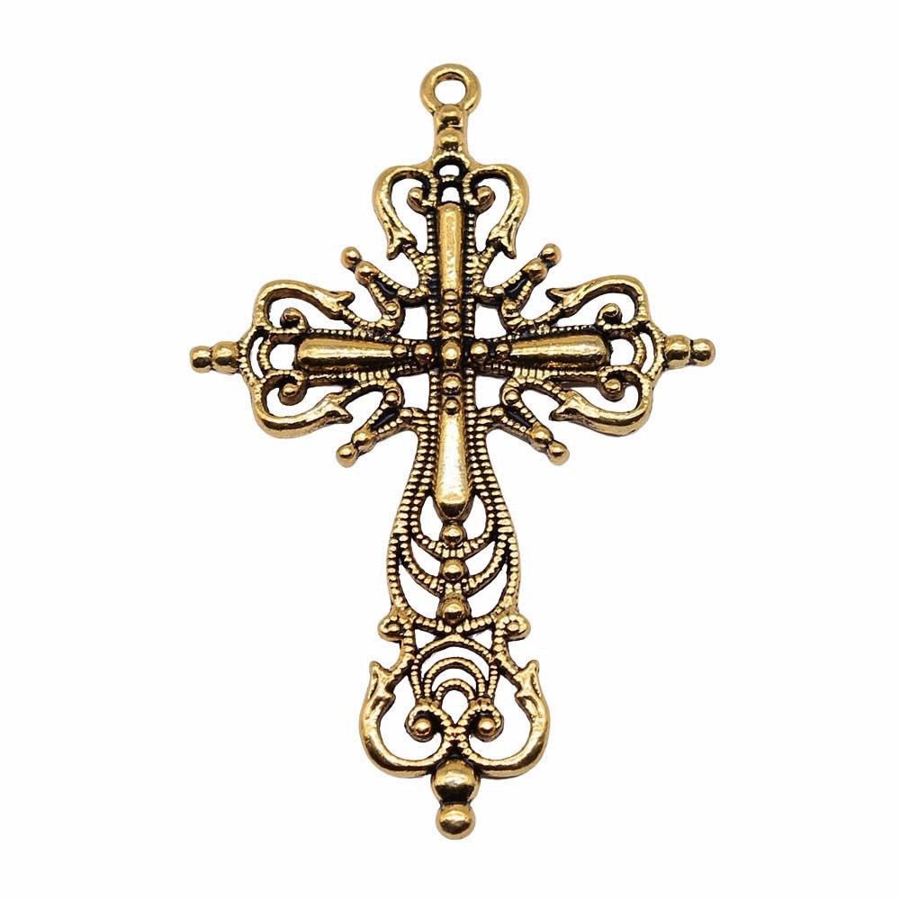 Hollow Cross Charms Multi Color Alloy Pendants For Gothic Christian Jewelry Accessories