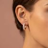 Minimalist Crystal Studded Earrings Temperament Plain Round Earrings Zircon Ear Stud  Wedding