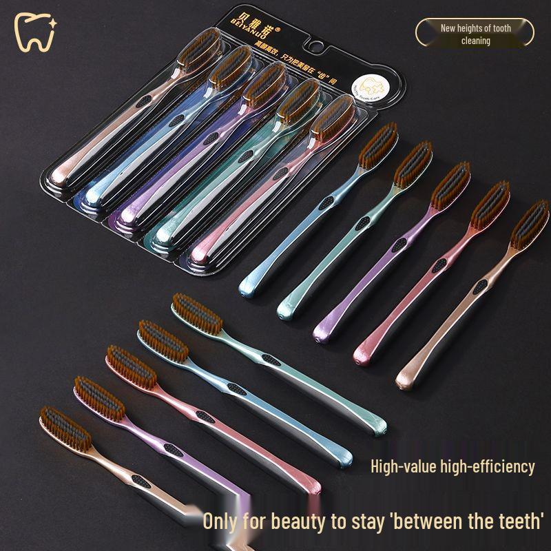 Efficient Big Head Toothbrush: Soft High-Grade Long Bristles, Ideal for Easy Cleaning - Family Pack