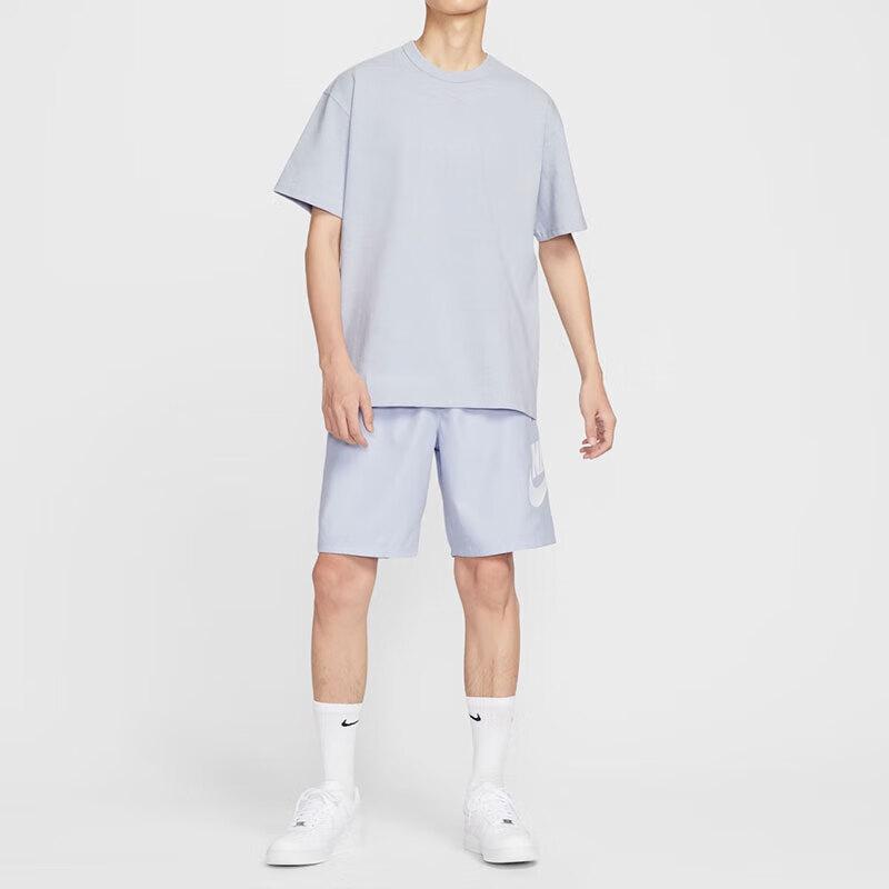 Nike T-shirt décontracté à col rond respirant à manches courtes et épaules tombantes pour hommes Tops HQ9239-057