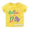 Newly Boys T Shirt Funny Skates Graphic Print 6th Birthday Gift Costume Fashion Hip Hop Girls TShirt Boys Girls Universal Tops