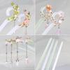 Pearl Chinese Style Hair Stick Acetic Acid Flower Hairpin Cute Hanfu Hair Clip  Daily