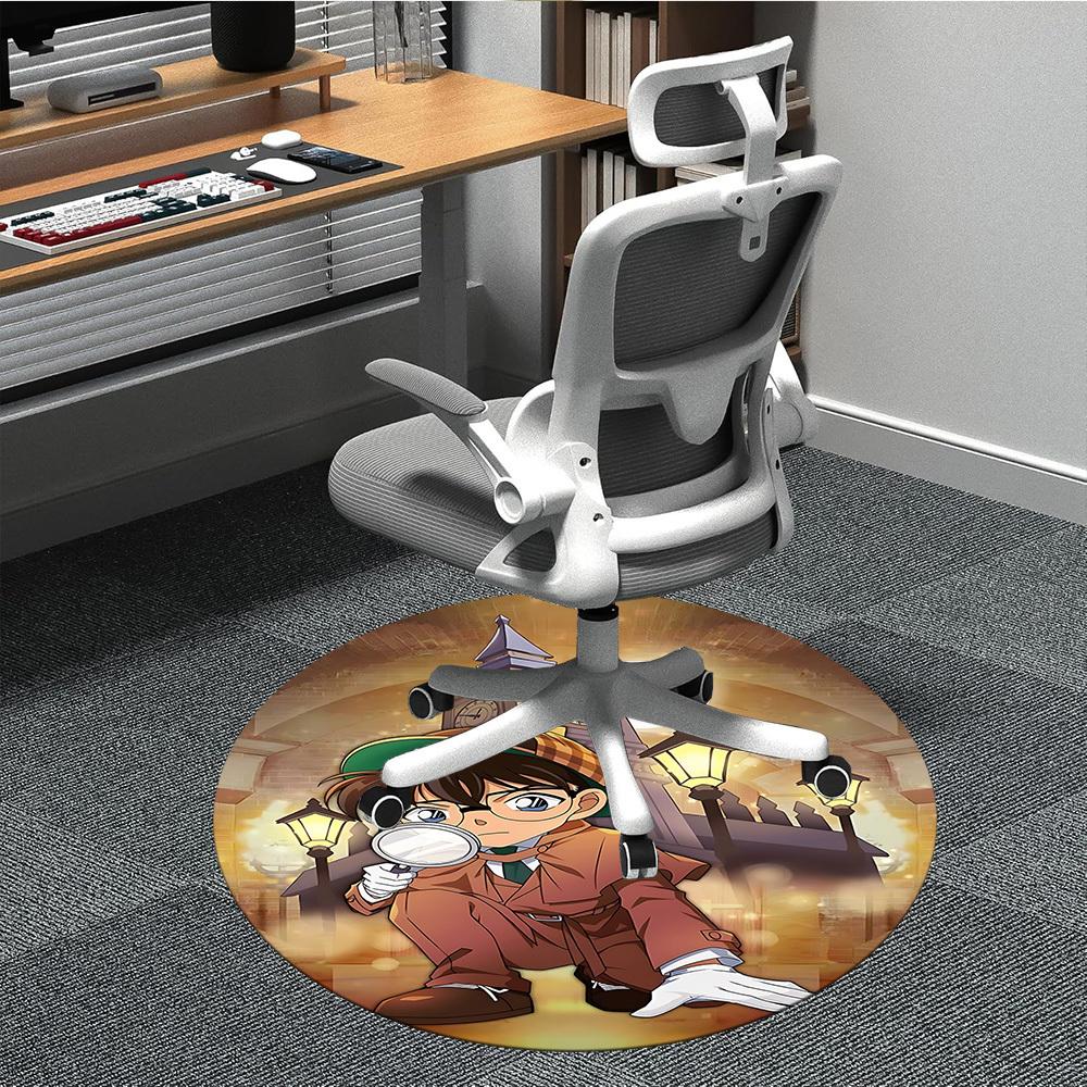 

1PC Detective Conan Office Round Area Rug Suitable For Office, Under Office Chairs Bedroom Living Room Home Decor, Room Deco T1224017 80cm by 80cm