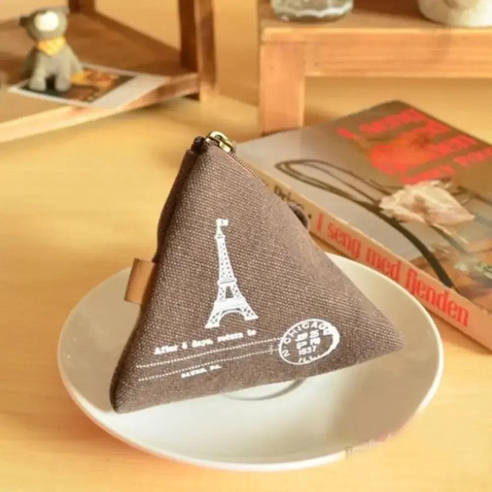 Korean Creative Dumpling Shape Coin Purse Retro Canvas Wallet Travel Portable Key Lipstick Storage Bag