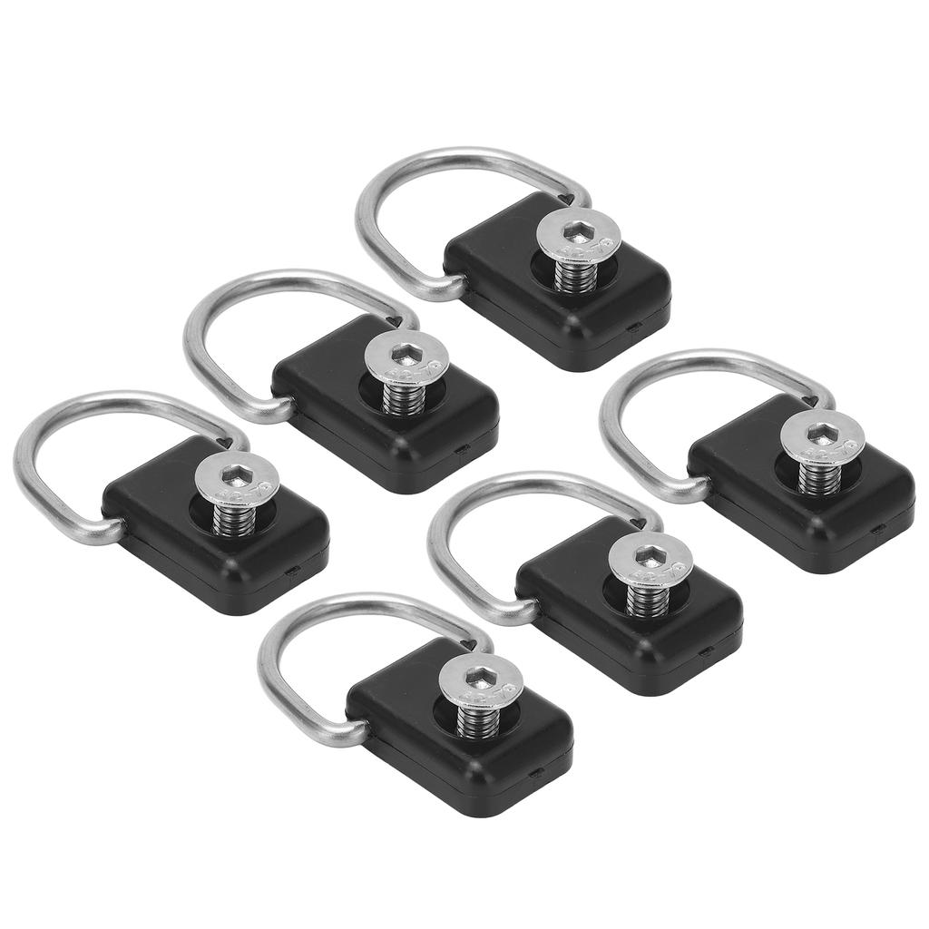 6pcs Kayak D Ring Plastic Stainless Steel Material Corrosion Resistant Small Compact Sailing Buckle