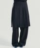 Nigaennikol Layered Pleats Wrap Skirt_Black