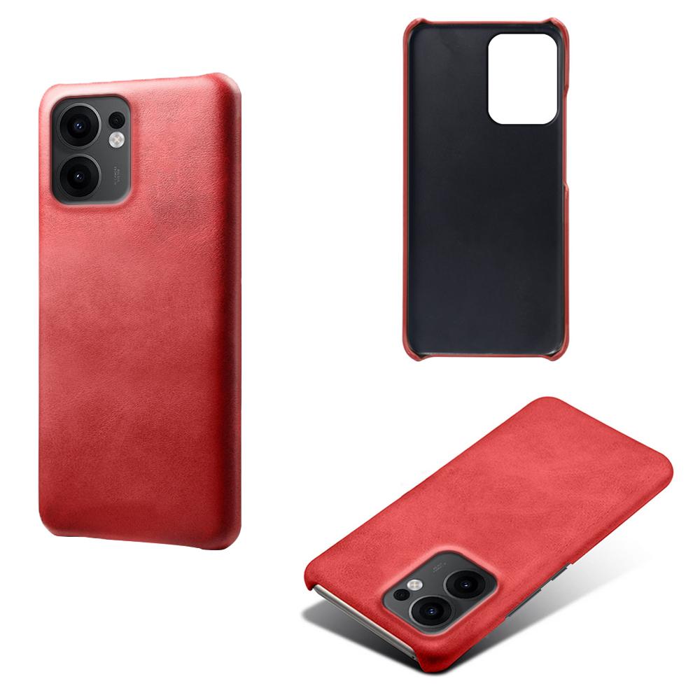 For Oppo Reno13 F 5G (Reno 13 FS 5G)/4G Case Calf Texture PU Leather Hard PC Protective Phone Cover