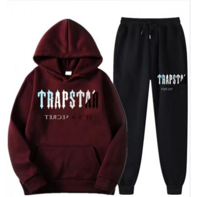 Herren Freizeit Kapuzenpullover mit Fleece-Futter und Jogginghosen Set Sportbekleidung Jugendliche XXXL black
