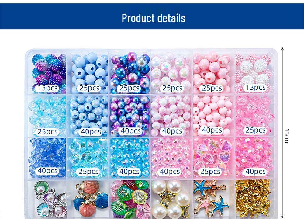 Acryl 24-Fächer Perlen-Set für DIY Armband und Schmuckherstellung