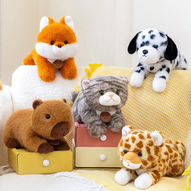 Adorable Fox Kitten Plush Toy Desk Ornament – Cute Pet Companion Gift