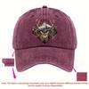 Deer Mountain Graphic Baseball Cap Washed Cotton Dad Hat Adjustable Outdoor Sports Cap