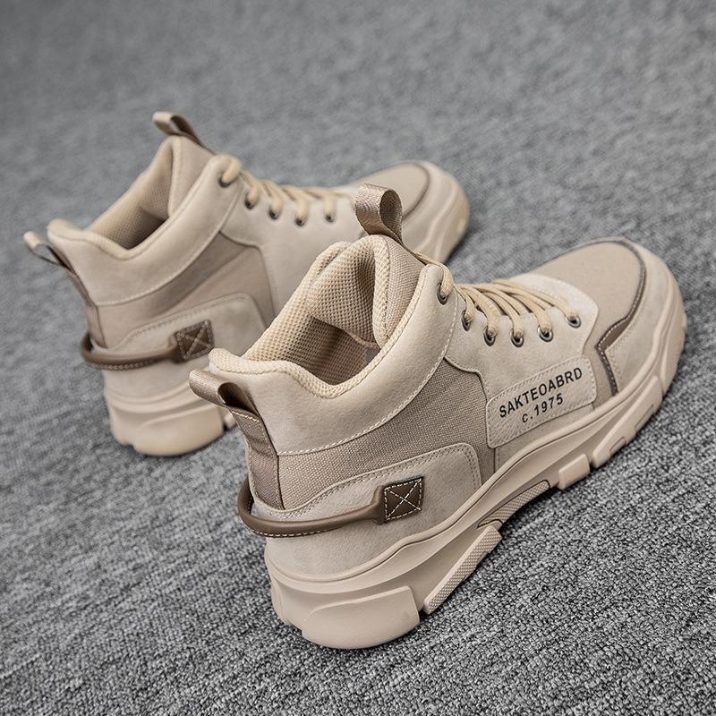 Men's tooling shoes new fashion and lightweight couple low-rise Martin boots outdoor sports and leisure soft-soled shoes