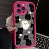 Lovely Cartoon Cat Couple Phone Case For IPhone 17 16 15 14 13 12 11 Pro Max 17 Air 14 Plus Shockproof Silicone Soft Cases Coque