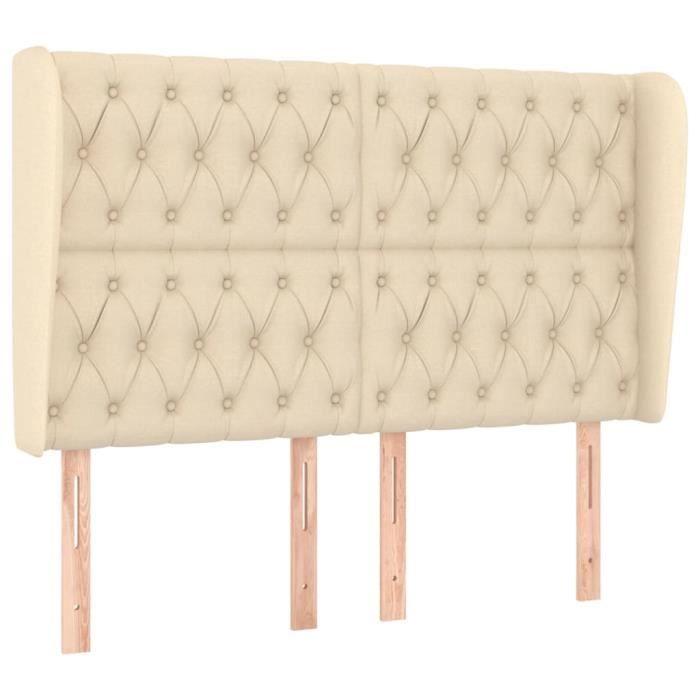 VidaXL Headboard with Ears Cream 147x23x118-128 Cm Fabric3118295