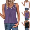 Women Sleeveless V Neck Blouse Casual Loose Fit Tank Top Lightweight Soft Fabric Pullover Shirt for Daily Wear Office School Travel
