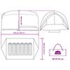 Tunnel Tent with Roof and Storage Blue 410 x 285 x 198 cm Taffeta