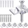20 Pack Mirror Holder Clips Dlass Retainer Clips Kit Mirror Hanging Kit Mirror Hanging Hardware