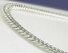Pure Titanium Germanium Cuban Link Bracelet Chain 20cm Simple Stylish Double Cut & (Rhodium Plated) & 6-Sided (Unisex) (TGK-1-BA-20)
