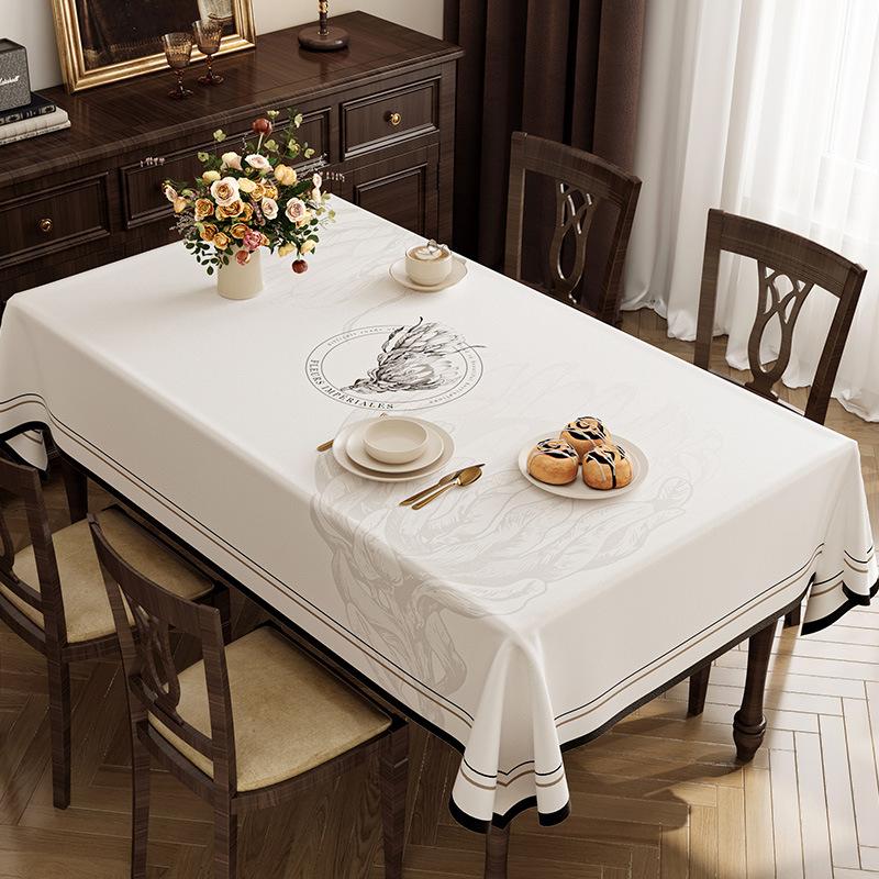 Environmentally Friendly and Odorless Imitation Sheepskin Table Cloths Heat-resistant Leather Tablecloth Rectangular Restaurant Decorative Fabric