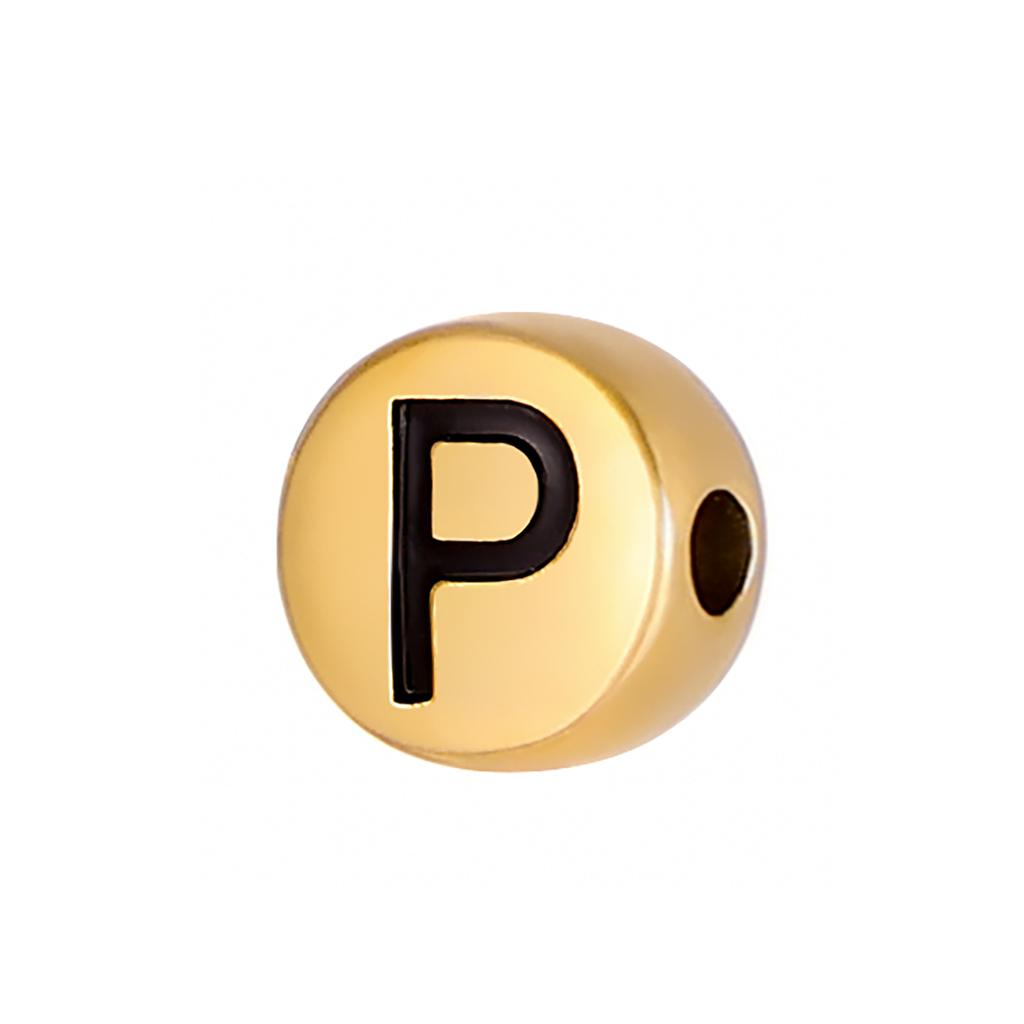 CARLIDANA High Polish Stainless Steel Letter Alphabet Beads Round Charms Pendants for Jewelry Making Diy Bracelets Necklace