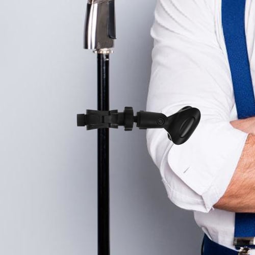 Alasum Microphone Clip Holder, Set of 2, Universal Microphone Stand/Handheld Microphone Extension Clip, U-Shaped Microphone Clip