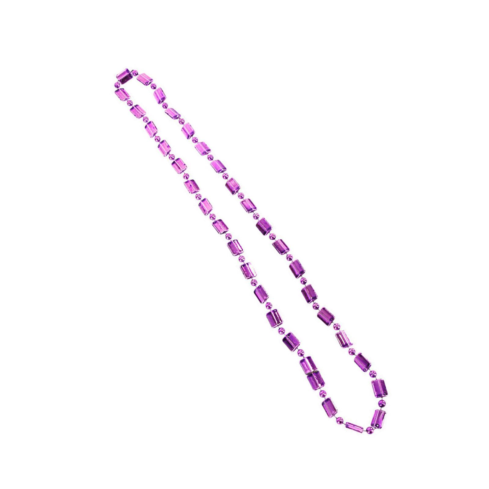 

Mardi Gras Beads Necklaces Vibranting Color Metallic Accessories Portable for Carnival Parades Party Decorations фиолетовый
