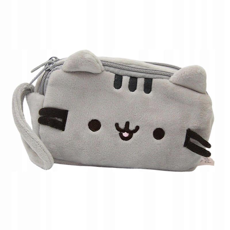 Plush Pencil Case Cute Cat Pen Bag Cosmetic Bag For Children School Office