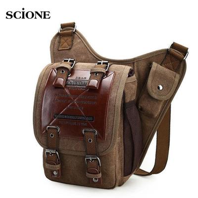 Retro Leather Military Vintage Messenger Men's Shoulder Bags Crossbody Travel Pocuh Man Bolsa Bag