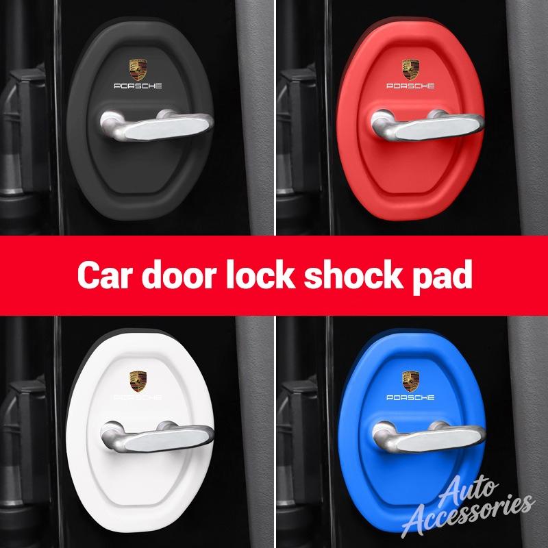 7x9cm Silikon Araba Kapı Kilidi Kapağı Tokası Paslanmaz Koruma Etiketi Porsche Cayenne Panamera Macan 911 Boxster Cayman 918 İçin