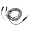 Headphone Upgrade Cable 3.5mm to Dual 2.5mm Silver Plated Copper Core Replacement Headset Wire for